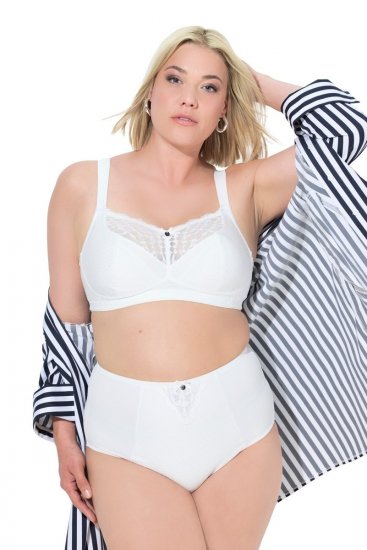 Ulla Popken 834307 Formende truser med blonder Benhvit - Shapewear - 