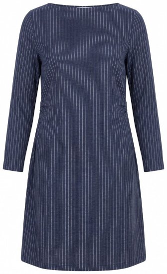 Ulla Popken 834371 Stripete sweatkjole Mørkeblå - Collegekjoler - 
