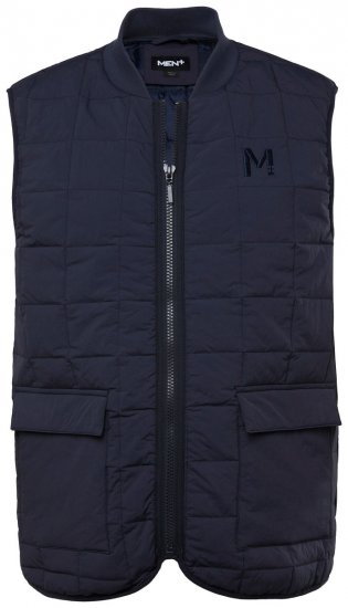 Men+ 464 Quiltet vest med collegekrage Mørkeblå - Jakker - Store jakker - 2XL-12XL