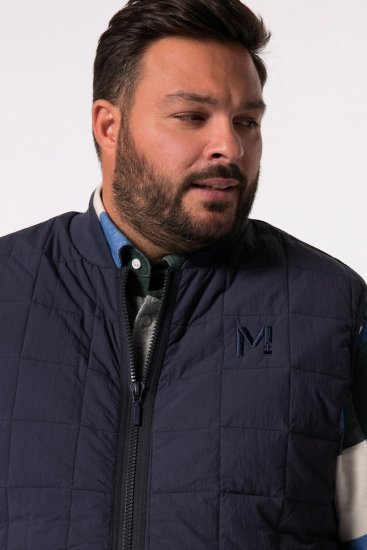 Men+ 464 Quiltet vest med collegekrage Mørkeblå - Jakker - Store jakker - 2XL-12XL