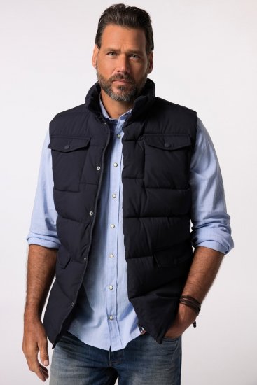 JP1880 834648 Quiltet vest med ståkrage Mørkeblå - Jakker - Store jakker - 2XL-12XL