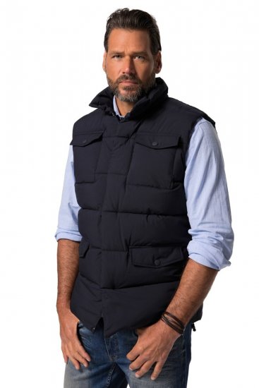 JP1880 834648 Quiltet vest med ståkrage Mørkeblå - Jakker - Store jakker - 2XL-12XL