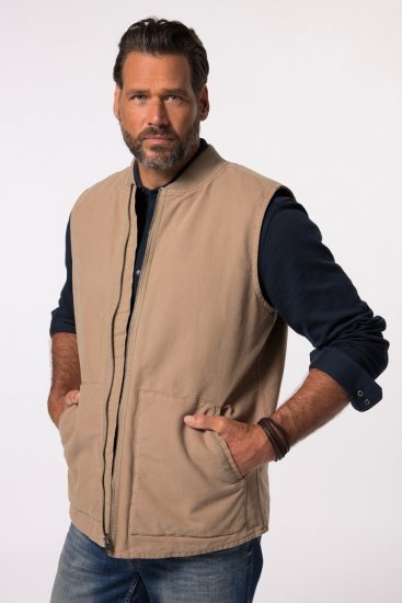 JP1880 834734 Canvasvest Mørkebeige - Jakker - Store jakker - 2XL-12XL
