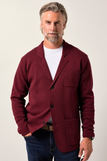 Boston Park 747 Flexlastic Strikket blazer Aubergine - Dresser og blazere - Dresser i store størrelser