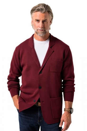 Boston Park 747 Flexlastic Strikket blazer Aubergine - Dresser og blazere - Dresser i store størrelser