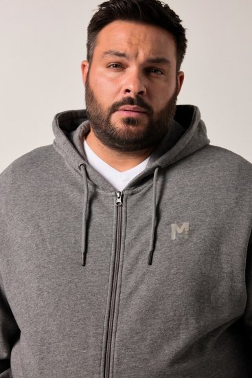 Men+ 851 Hettejakke Gråmelert - Gensere og hettegensere - Store hettegensere - 2XL-14XL