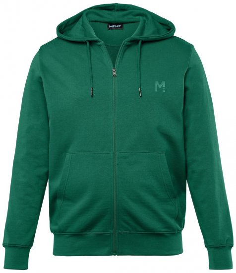 Men+ 851 Hettejakke Grønn - Gensere og hettegensere - Store hettegensere - 2XL-14XL