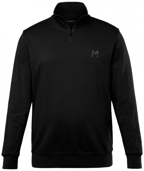 Men+ 856 Halfzip-genser Svart - Gensere og hettegensere - Store hettegensere - 2XL-14XL