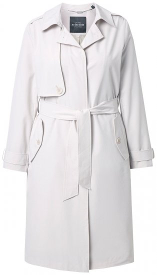 Ulla Popken 834990 Trenchcoat Taupe - Frakker - Kåper i store størrelser