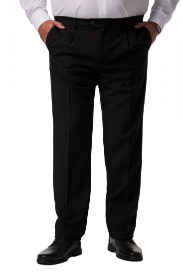 Men+ 066 Porto Dressbukser bellyfit Svart - Dresser og blazere - Dresser i store størrelser