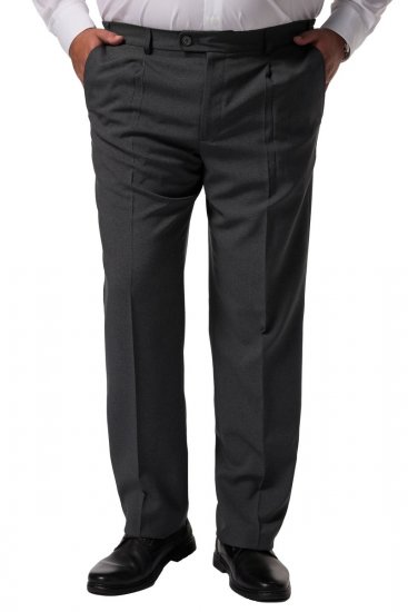 Men+ 066 Porto Dressbukser bellyfit Grå - Dresser og blazere - Dresser i store størrelser