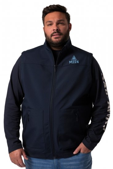 Men+ 414 Softshellvest med ståkrage Mørkeblå - Jakker - Store jakker - 2XL-12XL