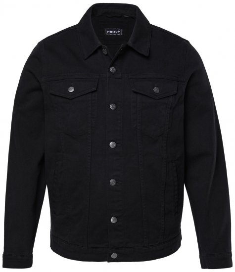 Men+ 446 Jeansjakke med brystlommer Svart - Jakker - Store jakker - 2XL-12XL