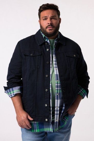 Men+ 446 Jeansjakke med brystlommer Mørkeblå - Jakker - Store jakker - 2XL-12XL