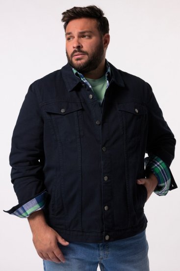 Men+ 446 Jeansjakke med brystlommer Mørkeblå - Jakker - Store jakker - 2XL-12XL