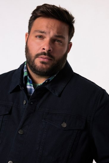 Men+ 446 Jeansjakke med brystlommer Mørkeblå - Jakker - Store jakker - 2XL-12XL