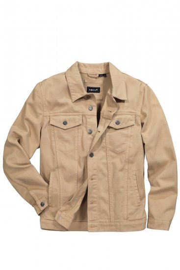 Men+ 446 Jeansjakke med brystlommer Sand - Jakker - Store jakker - 2XL-12XL