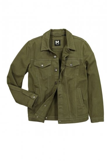 Men+ 446 Jeansjakke med brystlommer Mørk oliven - Jakker - Store jakker - 2XL-12XL