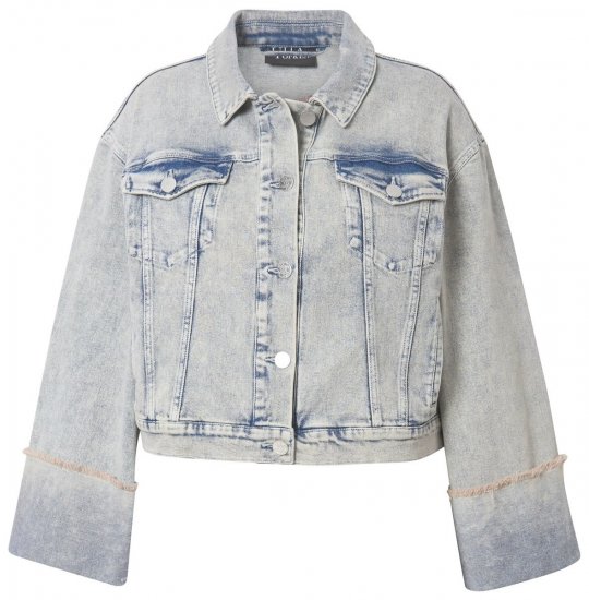 Ulla Popken 835486 Dongerijakke med vide ermer Denimblå - Jakker - Damejakker i store størrelser