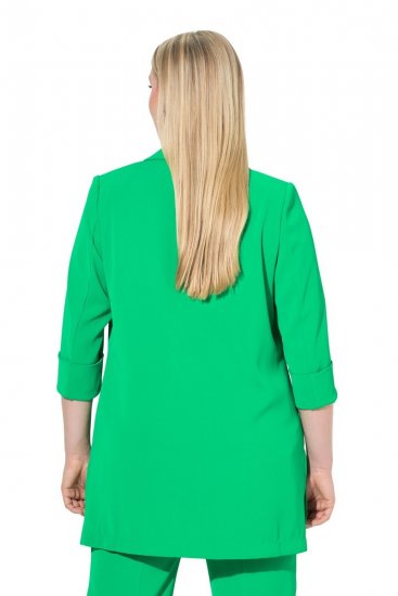 Ulla Popken 836165 Lang blazer med 3/4-ermer Grønn - Blazere - Blazere i store størrelser for dame