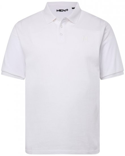 Men+ 256 Pikéskjorte Hvit - Polo- & piqueskjorter - Poloskjorte i store størrelser - 2XL-8XL