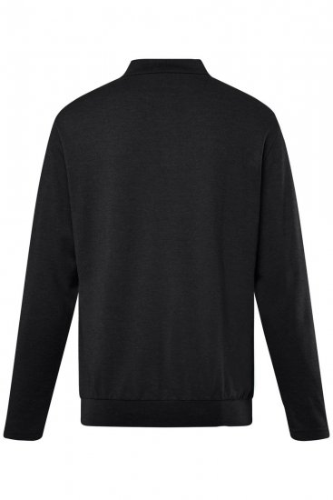 Men+ 274 Langermet Pikéskjorte bellyfit Svart - Polo- & piqueskjorter - Poloskjorte i store størrelser - 2XL-8XL