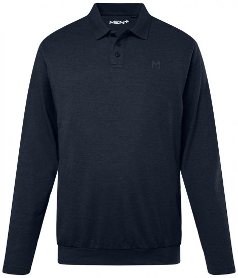 Men+ 274 Langermet Pikéskjorte bellyfit Mørkeblå - Polo- & piqueskjorter - Poloskjorte i store størrelser - 2XL-8XL