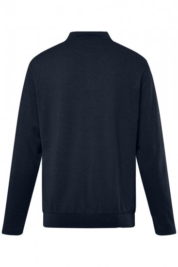 Men+ 274 Langermet Pikéskjorte bellyfit Mørkeblå - Polo- & piqueskjorter - Poloskjorte i store størrelser - 2XL-8XL