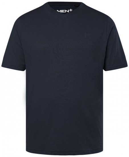 Men+ 279 T-skjorte med V-hals Mørkeblå - T-skjorter - Store T-skjorter - 2XL-14XL