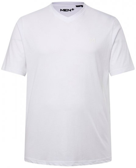 Men+ 279 T-skjorte med V-hals Hvit - T-skjorter - Store T-skjorter - 2XL-14XL