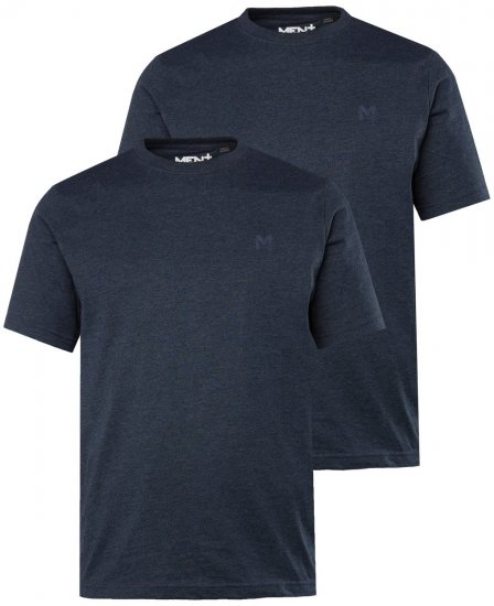 Men+ 285 T-skjorte med rund hals Mørkeblå 2-pakning - T-skjorter - Store T-skjorter - 2XL-14XL
