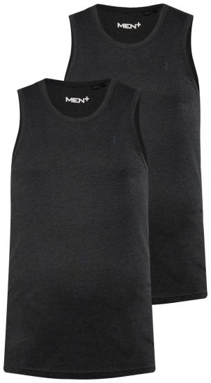 Men+ 305 Singlet Svart 2-pakning - T-skjorter - Store T-skjorter - 2XL-14XL