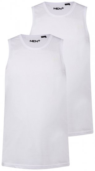 Men+ 305 Singlet Hvit 2-pakning - T-skjorter - Store T-skjorter - 2XL-14XL