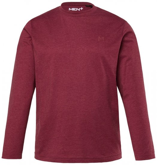 Men+ 307 Langermet T-skjorte Aubergine - T-skjorter - Store T-skjorter - 2XL-14XL
