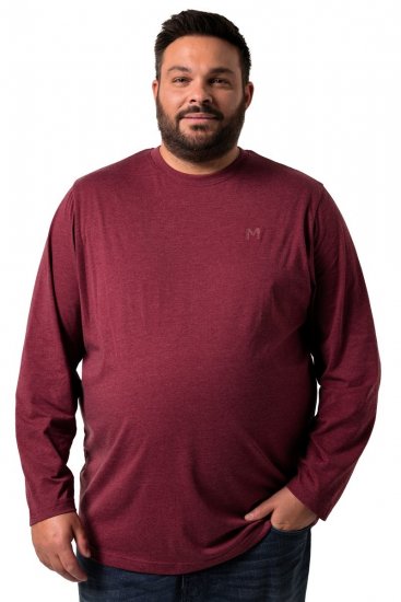 Men+ 307 Langermet T-skjorte Aubergine - T-skjorter - Store T-skjorter - 2XL-14XL