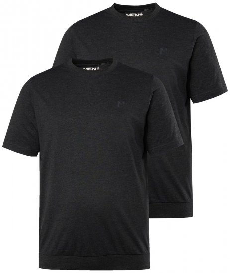Men+ 311 T-skjorte bellyfit Svart 2-pakning - T-skjorter - Store T-skjorter - 2XL-14XL