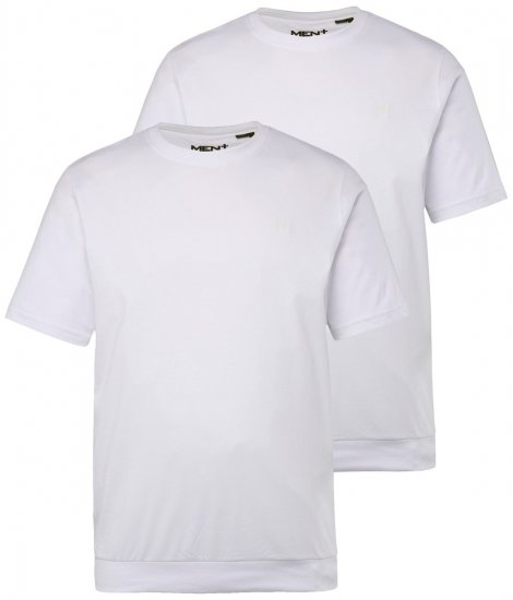 Men+ 311 T-skjorte bellyfit Hvit 2-pakning - T-skjorter - Store T-skjorter - 2XL-14XL
