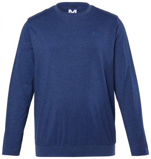 Men+ 313 Langermet T-skjorte bellyfit Nattblå - T-skjorter - Store T-skjorter - 2XL-14XL