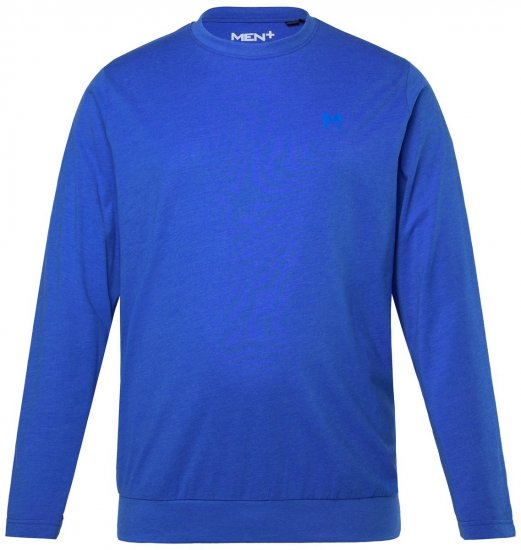 Men+ 313 Langermet T-skjorte bellyfit Koboltblå - T-skjorter - Store T-skjorter - 2XL-14XL