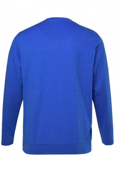 Men+ 313 Langermet T-skjorte bellyfit Koboltblå - T-skjorter - Store T-skjorter - 2XL-14XL