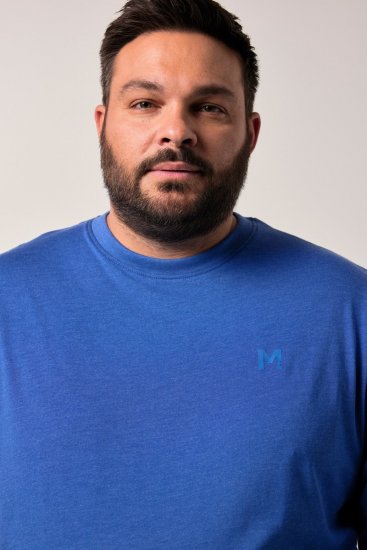 Men+ 313 Langermet T-skjorte bellyfit Koboltblå - T-skjorter - Store T-skjorter - 2XL-14XL