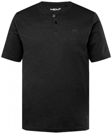 Men+ 365 Henley t-skjorte Svart - T-skjorter - Store T-skjorter - 2XL-14XL