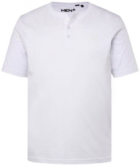 Men+ 365 Henley t-skjorte Hvit - T-skjorter - Store T-skjorter - 2XL-14XL