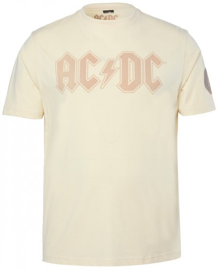 JP1880 836411 AC/DC Classic Logo T-skjorte Sandgrå - Band T-skjorter - Band-t-skjorter i store størrelser