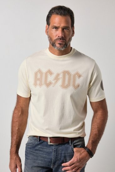 JP1880 836411 AC/DC Classic Logo T-skjorte Sandgrå - Band T-skjorter - Band-t-skjorter i store størrelser
