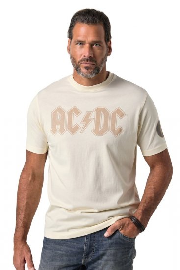 JP1880 836411 AC/DC Classic Logo T-skjorte Sandgrå - Band T-skjorter - Band-t-skjorter i store størrelser