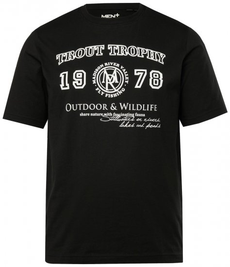 Men+ 424 T-skjorte Trout Trophy Svart - T-skjorter - Store T-skjorter - 2XL-14XL