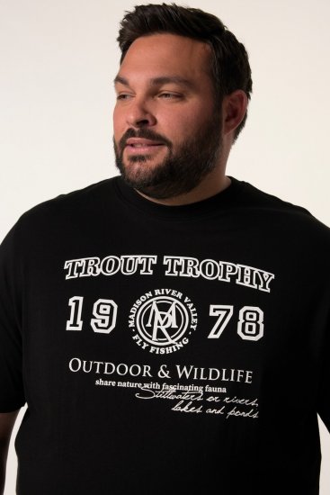 Men+ 424 T-skjorte Trout Trophy Svart - T-skjorter - Store T-skjorter - 2XL-14XL