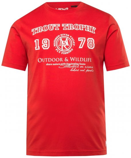 Men+ 424 T-skjorte Trout Trophy Chilirød - T-skjorter - Store T-skjorter - 2XL-14XL