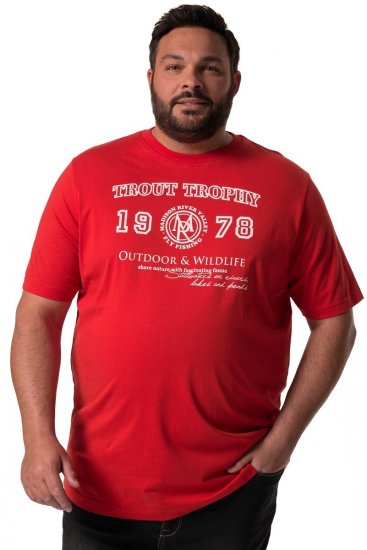 Men+ 424 T-skjorte Trout Trophy Chilirød - T-skjorter - Store T-skjorter - 2XL-14XL